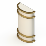 Revit - 3D - Light - Craftsman - Sconce Flush