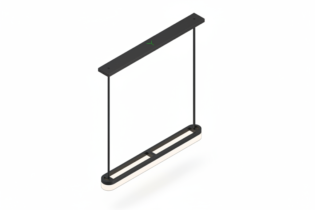 Linear Led Revit Revit – 3D – Light – Modern – Linear Chandlier 1 – ArchEd Studio