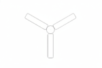Revit - 3D - Light - Simple - Ceiling Fan - Image 3
