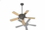 Revit - 3D - Light - Tulip - Ceiling Fan - Image 2