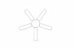 Revit - 3D - Light - Tulip - Ceiling Fan - Image 3